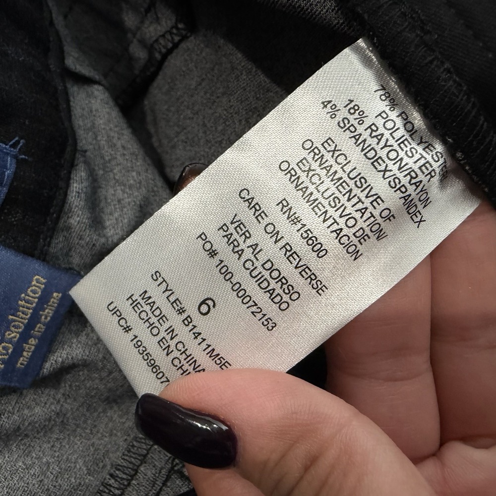 NWT Democracy Ab Solution High Rise Ponte Pant Stretch Fall Plaid Size 6 Casual - Picture 5 of 8